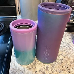 Mermaid cozy for 12 oz bottles 
Rainbow for 24/25 oz cans and 22oz bottles